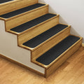 Set of 15 Skid-Resistant Carpet Stair Treads Smokey Black 9 in. x 36 in. C52083