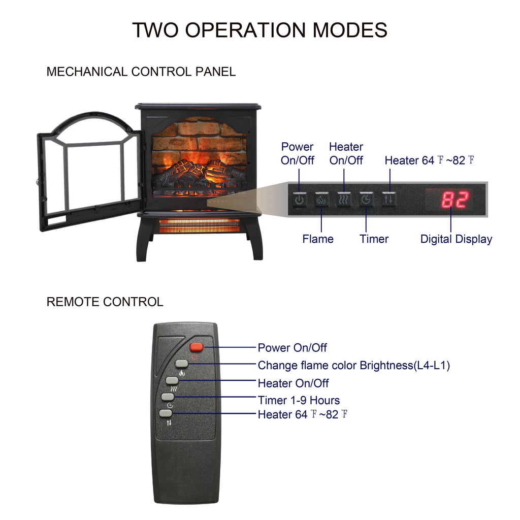 18 Inch 3D Infrared Electric Stove with Remote Control L474