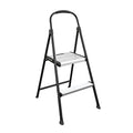 Black Aluminum Folding Step Stool with Rubber Hand Grip E545
