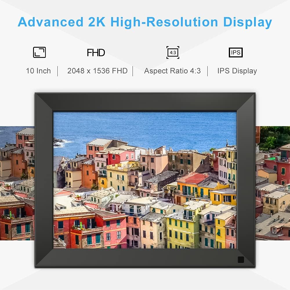 Digital Picture Frame IPS Display Wall-Mountable with Remote Control W643339