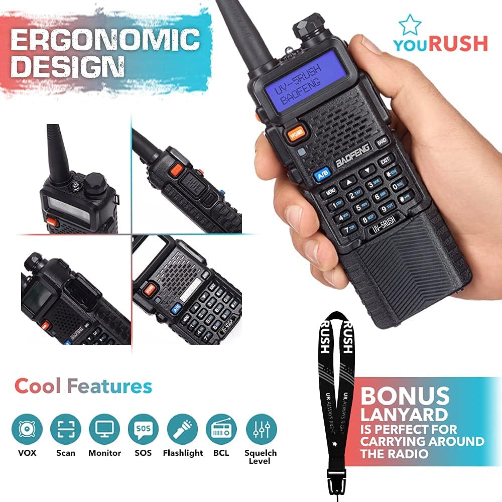 2 Pack 8W Two Way Radio with 3800mAh and 2800mAh Batteries I34144