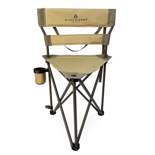 Black Tripod Hunting Stool with Steel Frame P50544