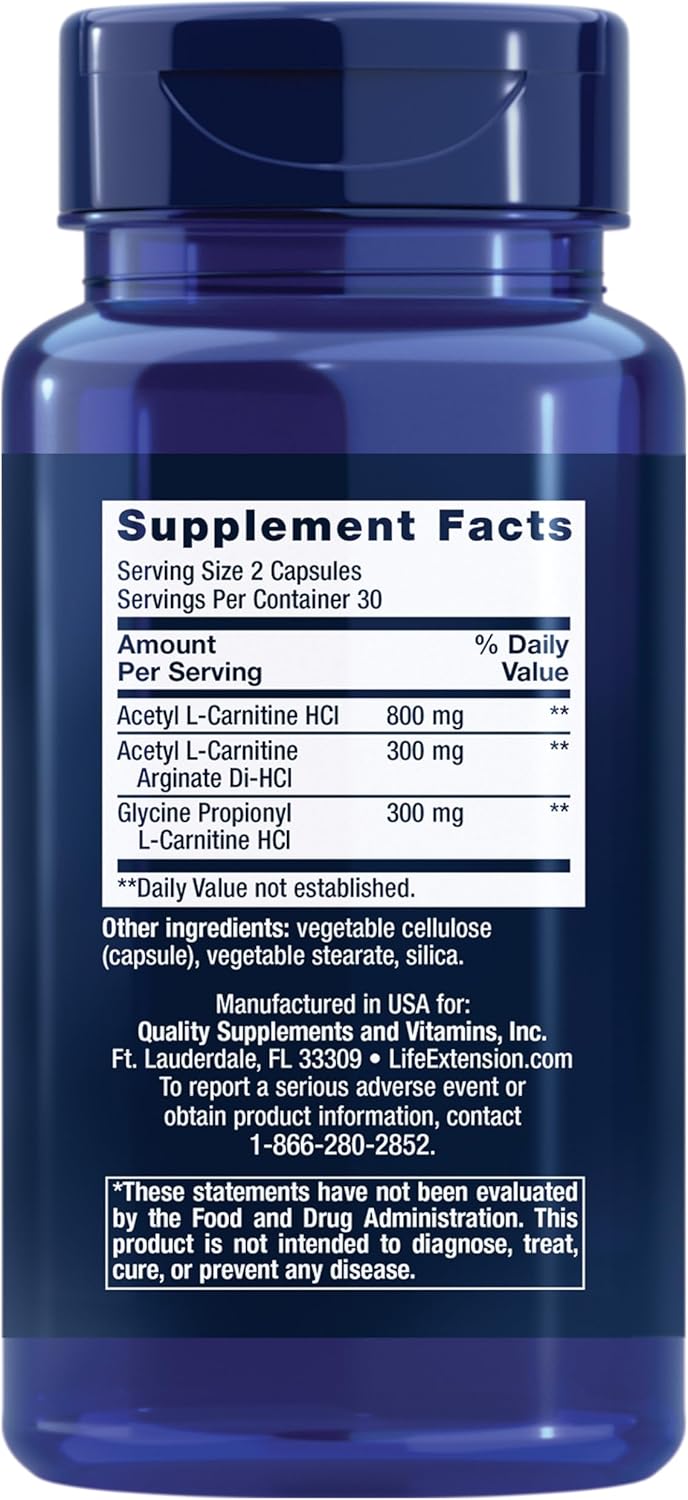 L-Carnitine Supplement 60 Capsules T4197