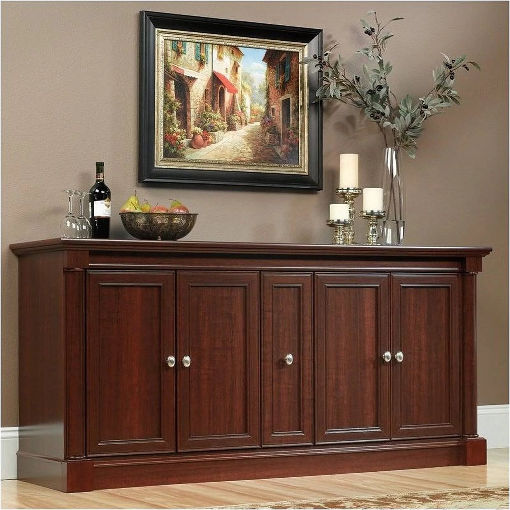 Cherry Entertainment Credenza with Cord Management G8335
