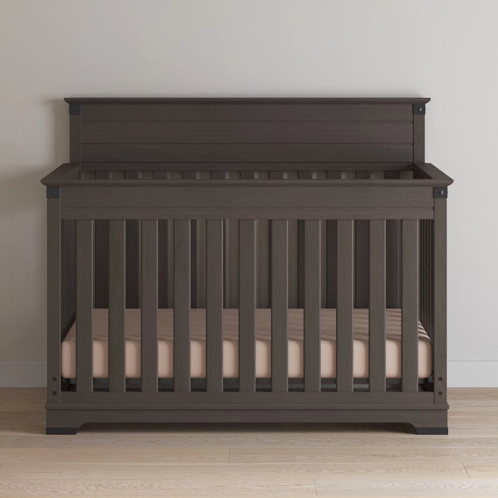 Gray 4-in-1 Convertible Crib X6369