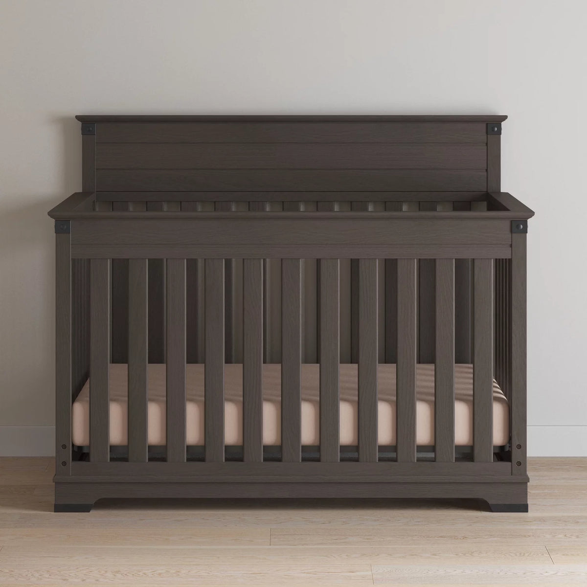 Gray 4-in-1 Convertible Crib X6369