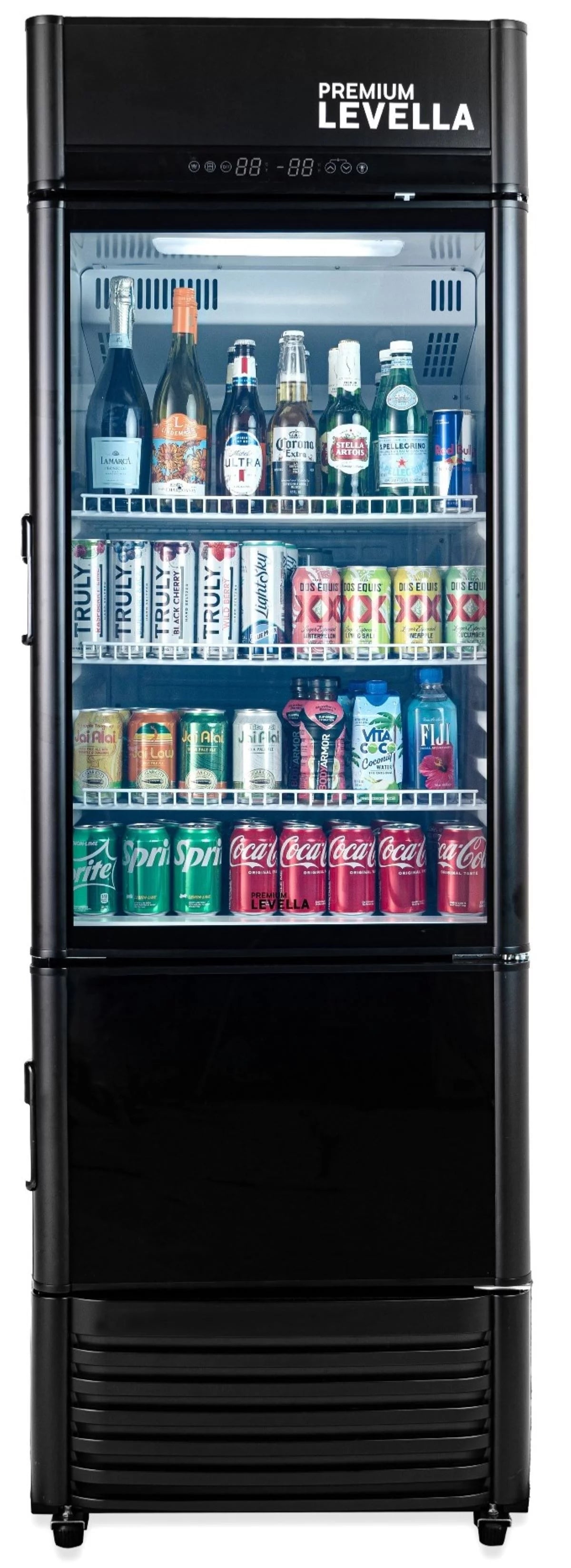 Commercial Display Refrigerator Single Glass Door 9.0 cu ft Black M580