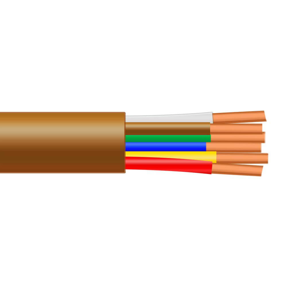250 ft. 18/6 Solid Brown Thermostat Wire U2636