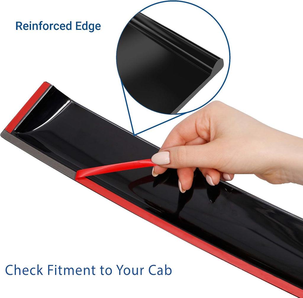 Dark Smoke Tape-on Window Deflectors 4 pcs A356379