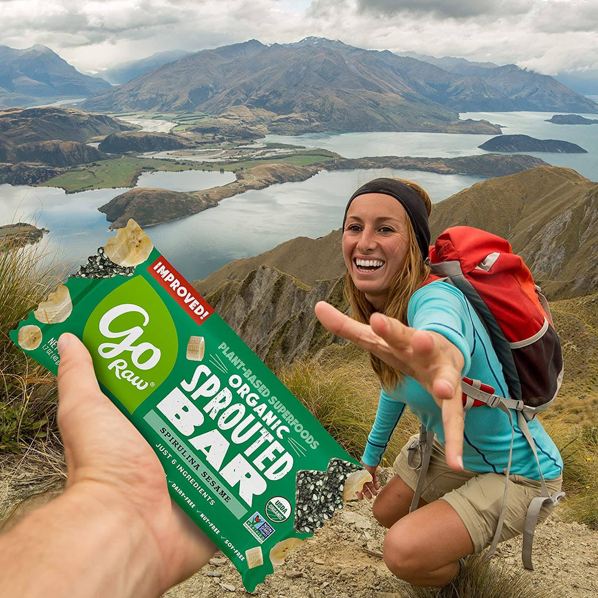 Organic Sprouted Bars Spirulina Sesame - 25 Bars B6521