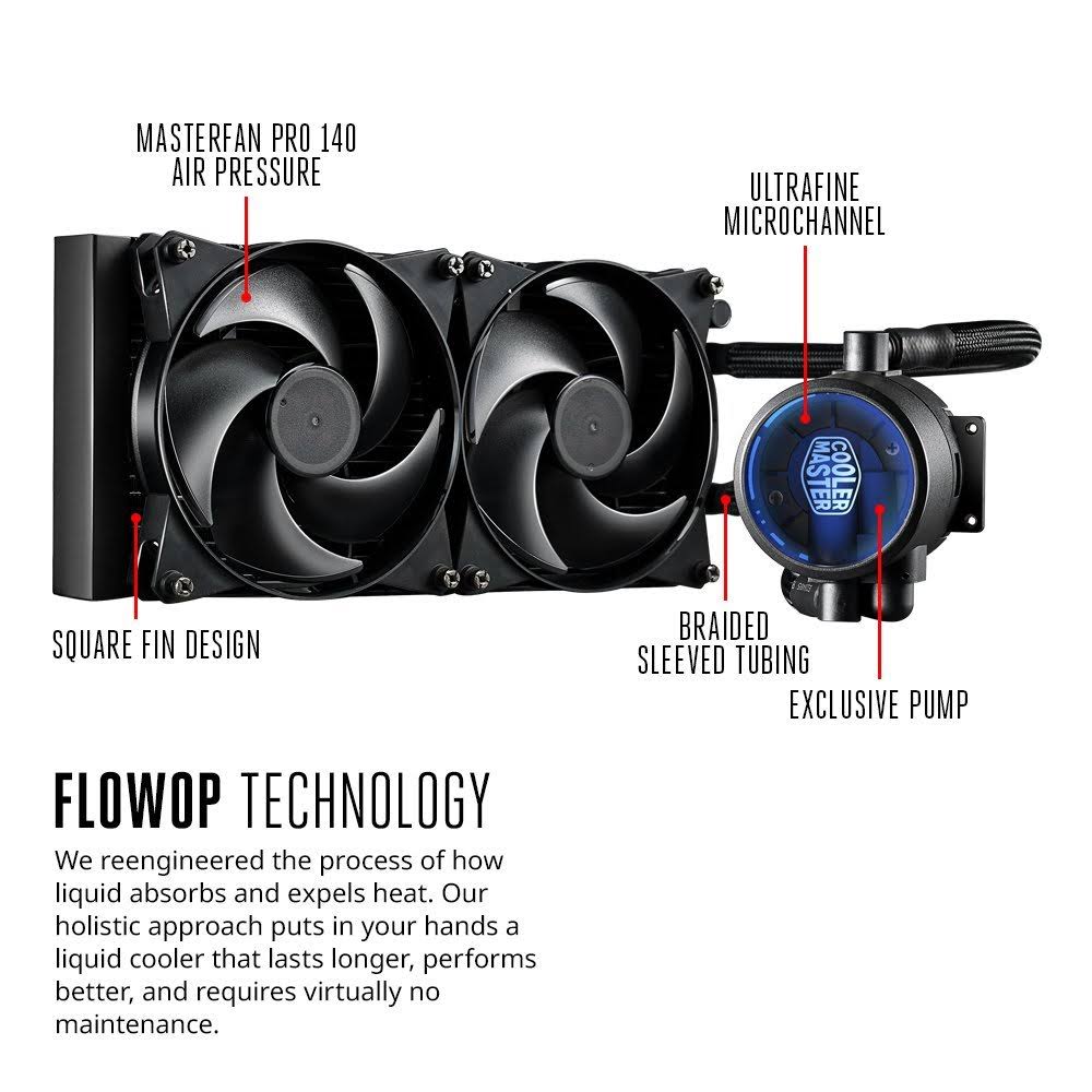 280 Liquid CPU Cooler J756699