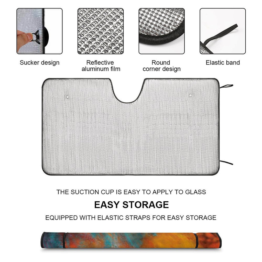 Rod Wave Car Windshield Sunshade Accessories Umbrella Foldable Reflective Sun Visor Front Window Cover Protector E472
