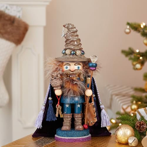 15" Hollywood Wizard Nutcracker with Owl A369
