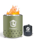 Stainless Steel Mini Tabletop Fire Pit with Stand and Travel Bag I7949