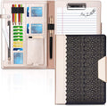 Rose Gold Portfolio Case with Clipboard and Document Sleeve W135735