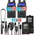 2 Pack 8W Two Way Radio with 3800mAh and 2800mAh Batteries I34144