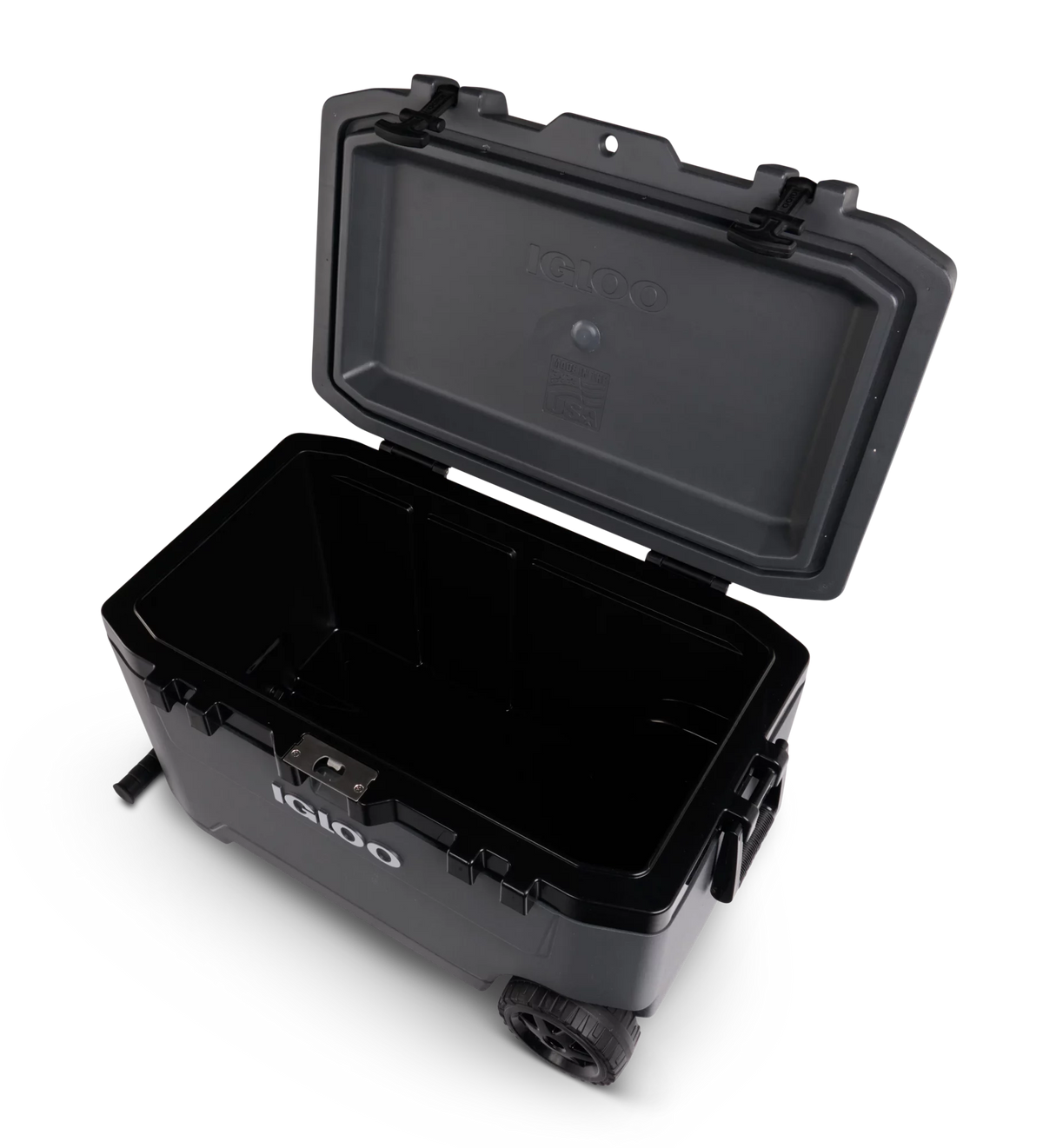 72 Quart Ice Chest Cooler with Wheels Gray S893406