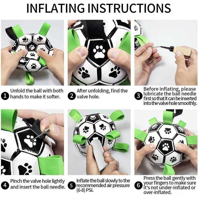 Dog Toys Soccer Ball with Straps J836438