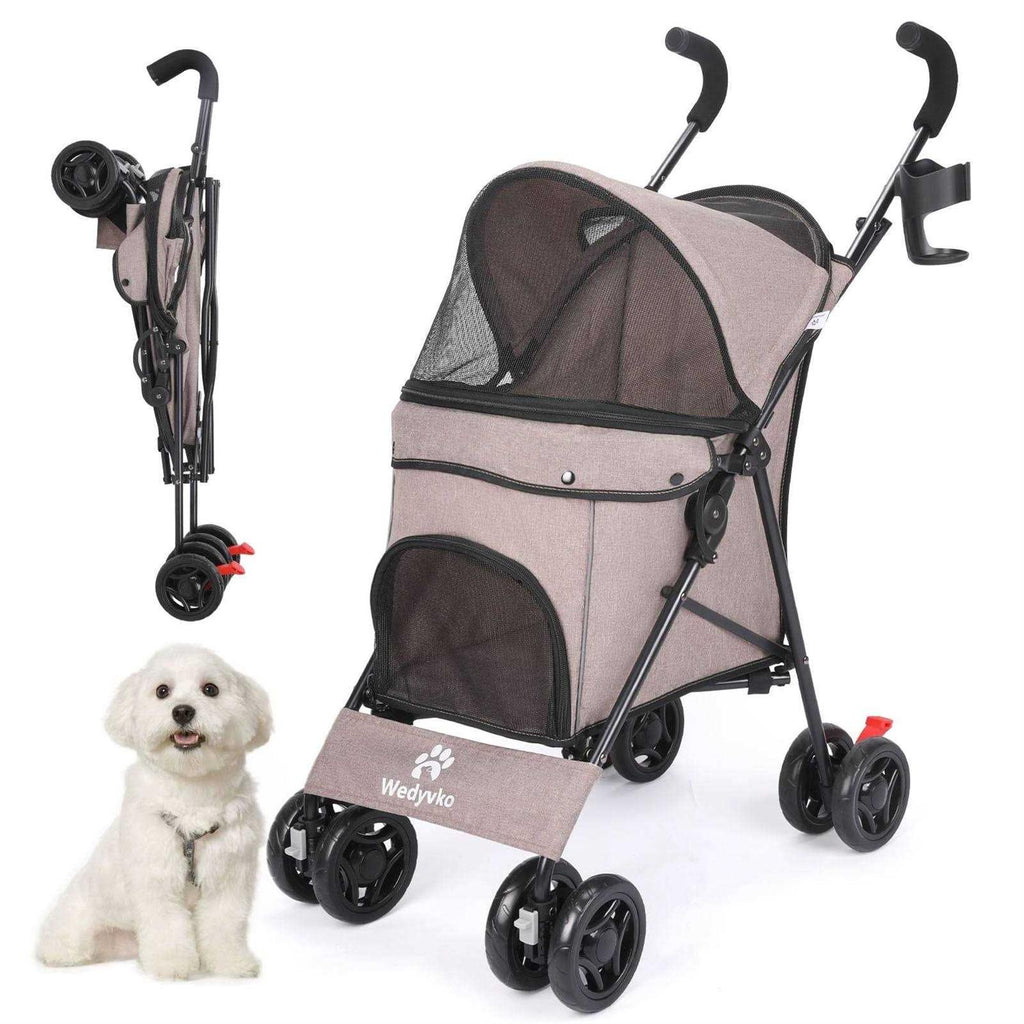 Foldable Pet Stroller with Cup Holder M43764