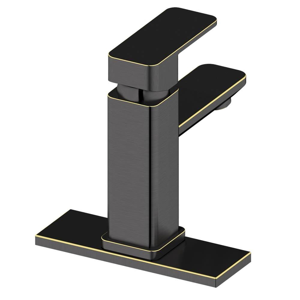 Oil Rubbed Bronze 1-Handle 4-in Centerset Bathroom Sink Faucet L2486