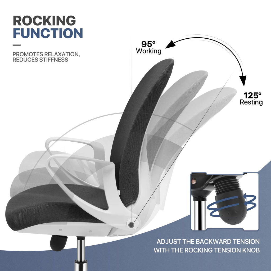 Black Adjustable Ergonomic Mesh Office Chair E970