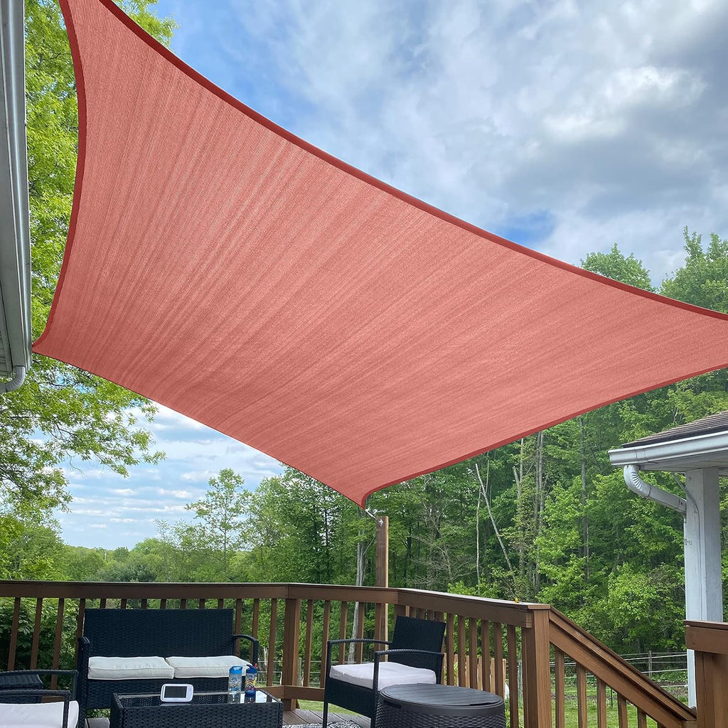 Sand Rectangle Sun Shade Sail 10'X13' UV Block Sunshade Awning A434393