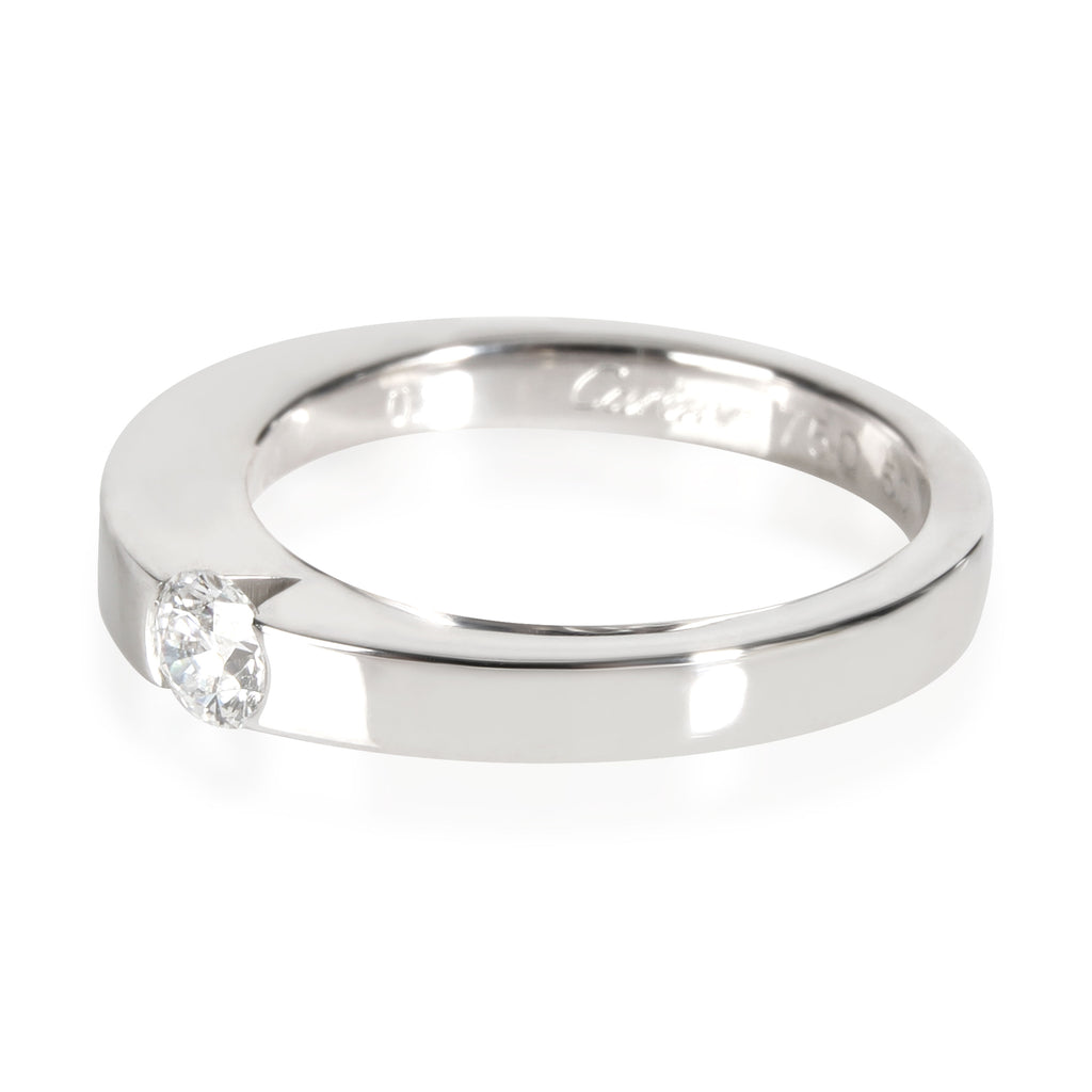 18K White Gold Diamond Solitaire Ring H626