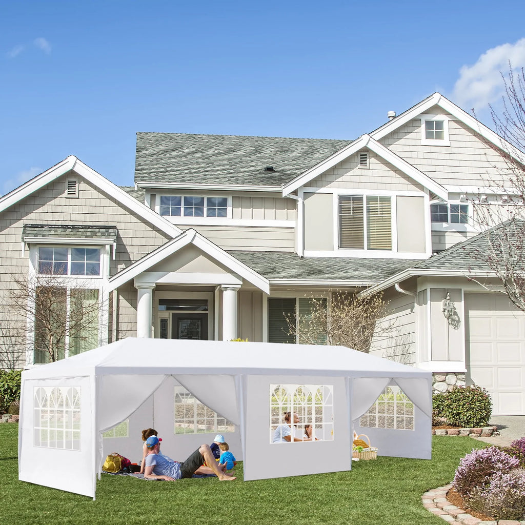 10'x 20' White Party Tent with Sides W948794