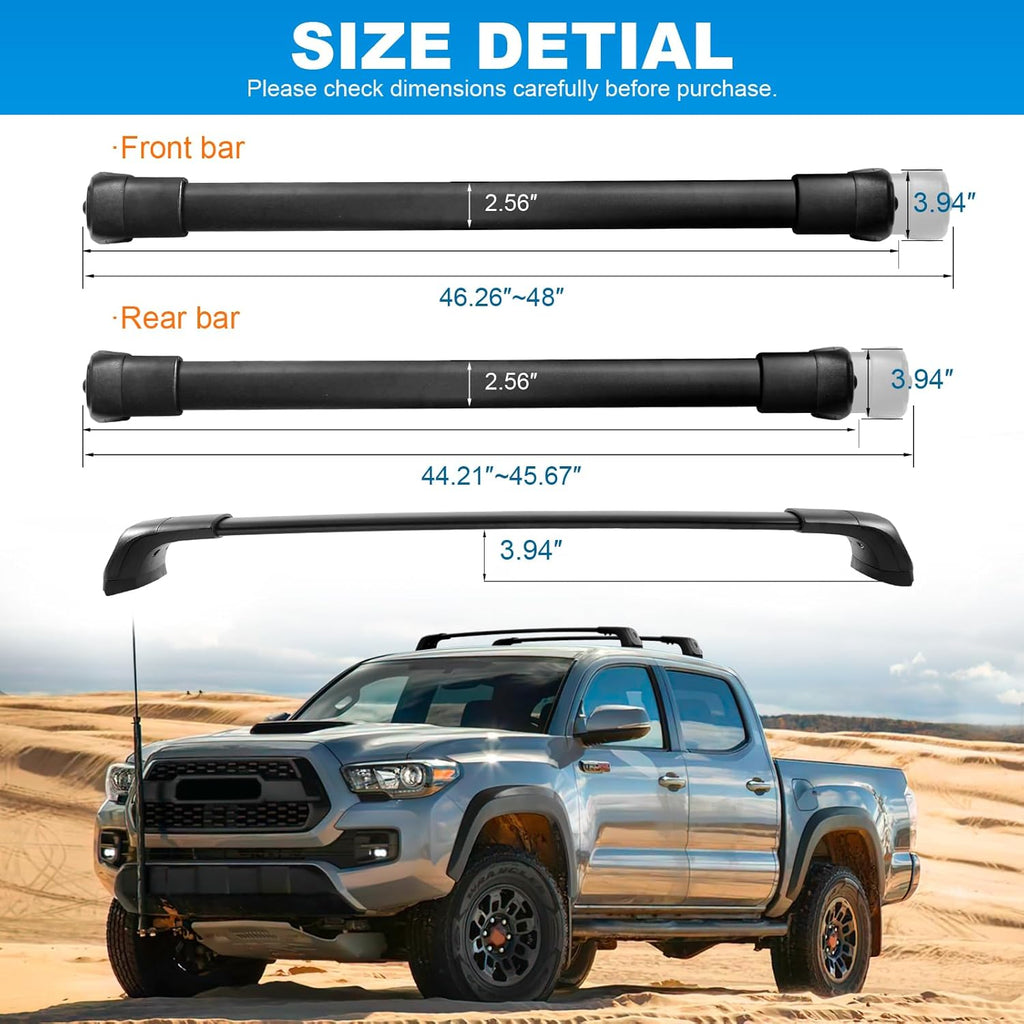 Heavy Duty Lockable Aluminum Black Roof Rack Cross Bars V44505