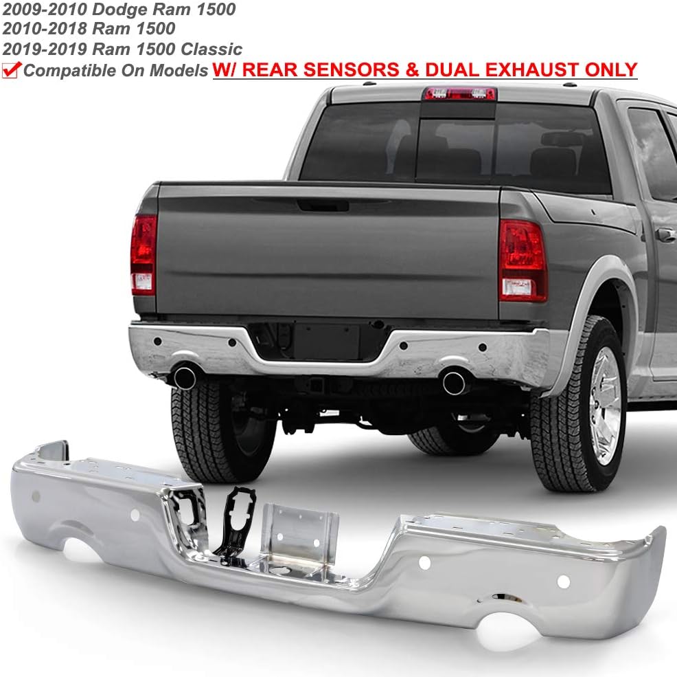 Chrome Steel Rear Step Bumper B864
