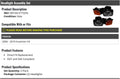 Headlight Assembly Set of 2 F1600