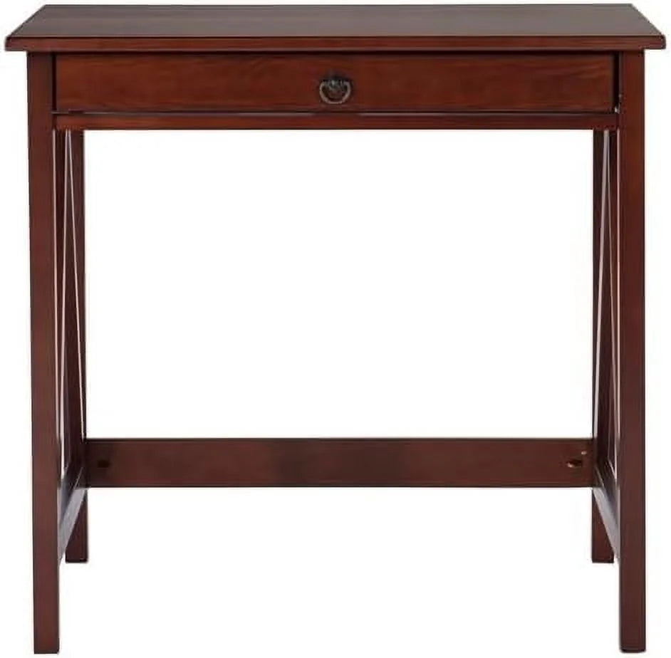 Wood Writing Desk in Antique Tobacco Brown I415014