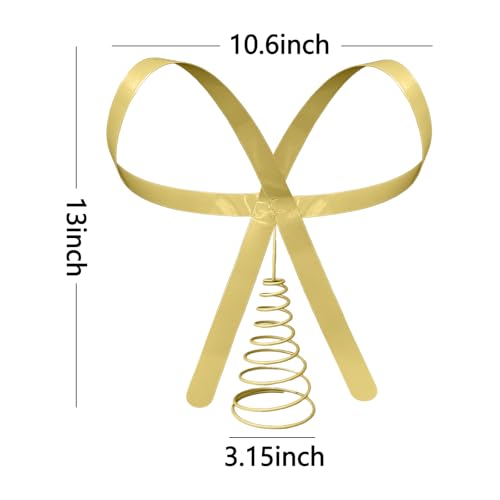 Large Brass Bow Tree Topper H676578
