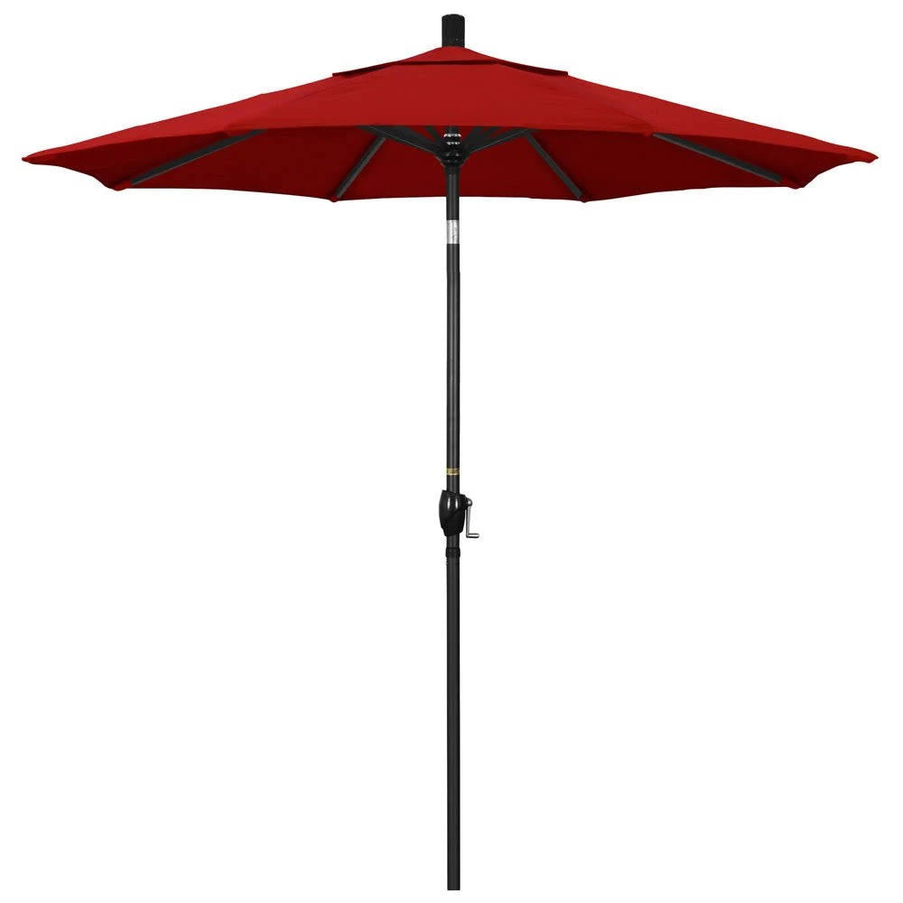 Red 7.5 ft Market Patio Umbrella with Push Tilt W38670