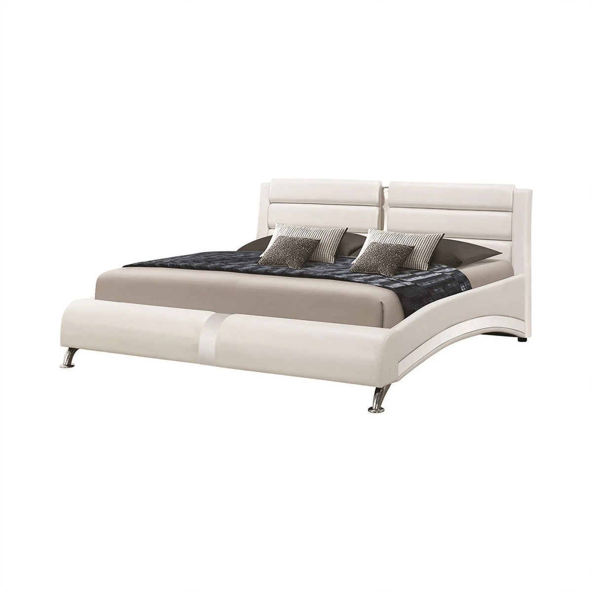 4-Piece Faux Leather Queen Bedroom Set B303