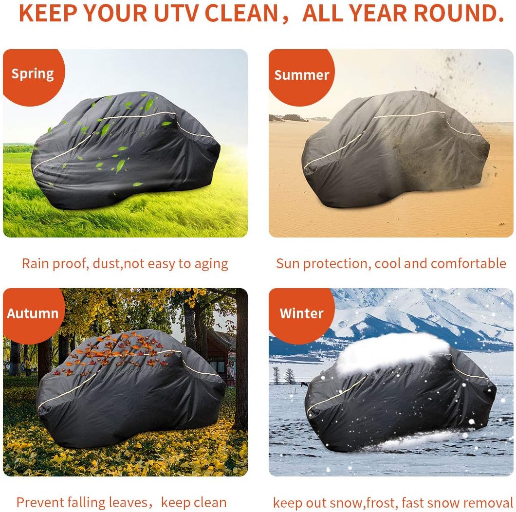 Waterproof UTV Covers Pack of 2 with Reflective Strip S123