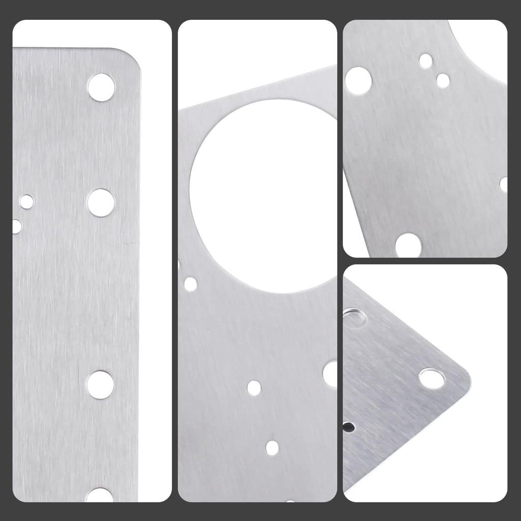 16pack Stainless Steel Cabinet Hinge Repair Plate kit with Mounting Screws Y2279
