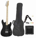 Black Electric Guitar with Amp and Case J432
