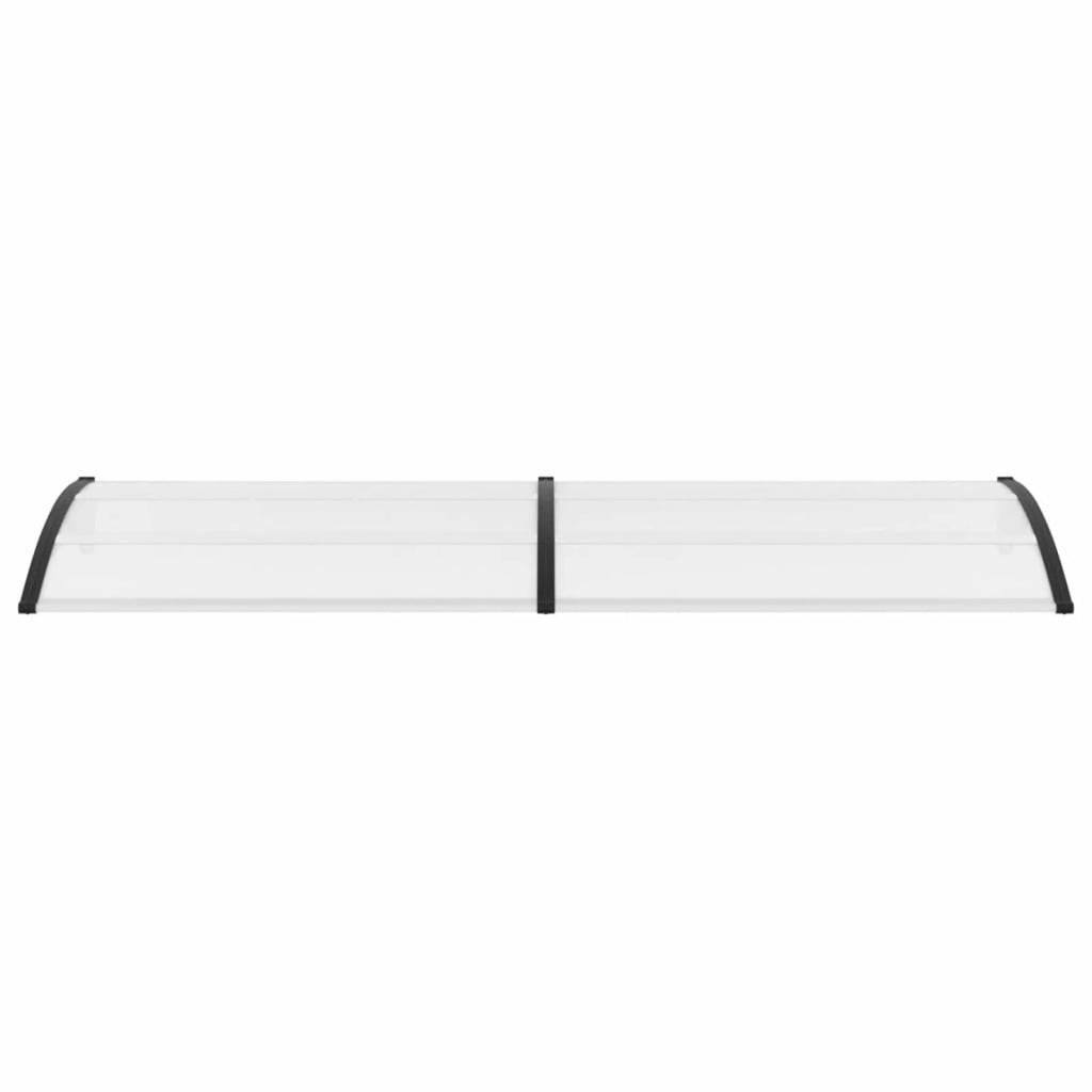 Door Canopy Black and Transparent 118.1"x31.5" PC A609173