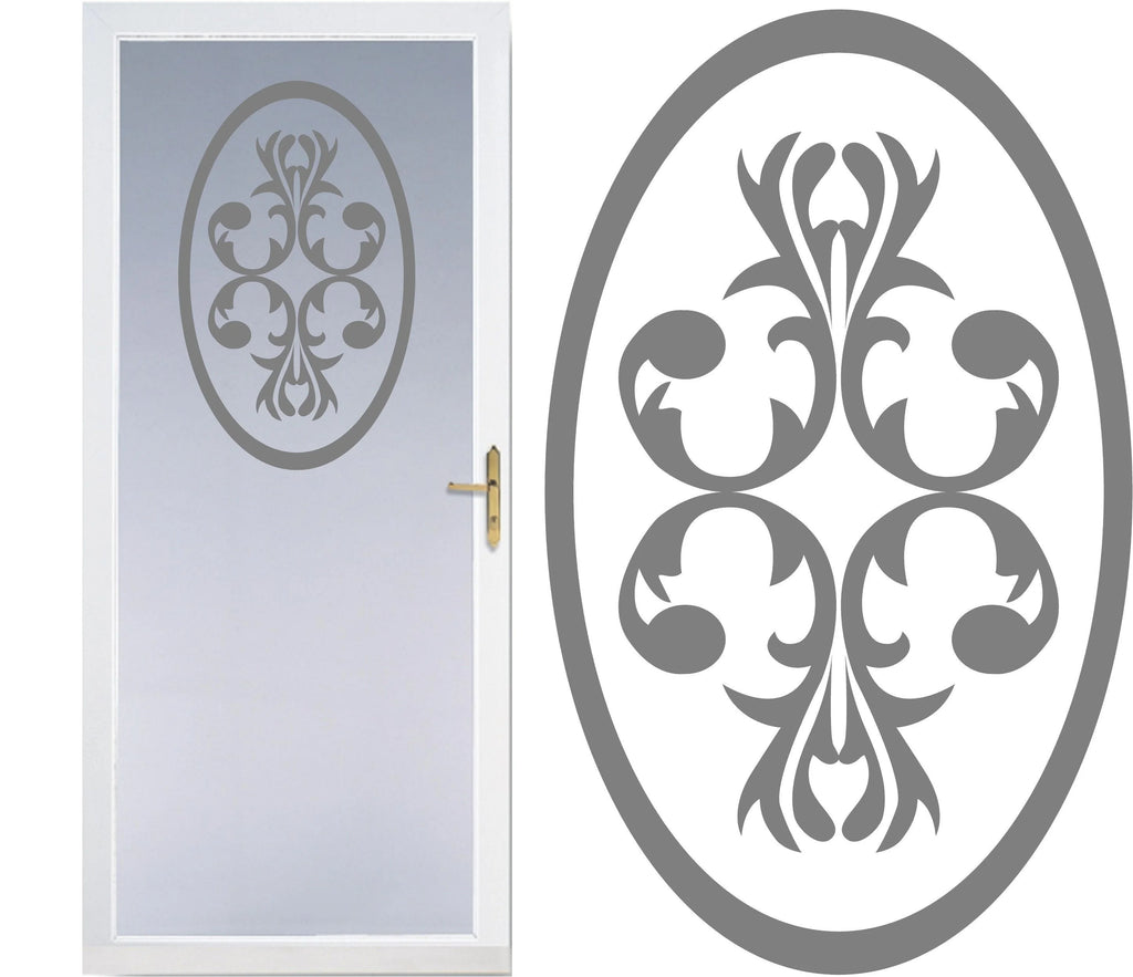 Front Door Etched Glass Vinyl Decals Privacy Safety Stickers Film M614327
