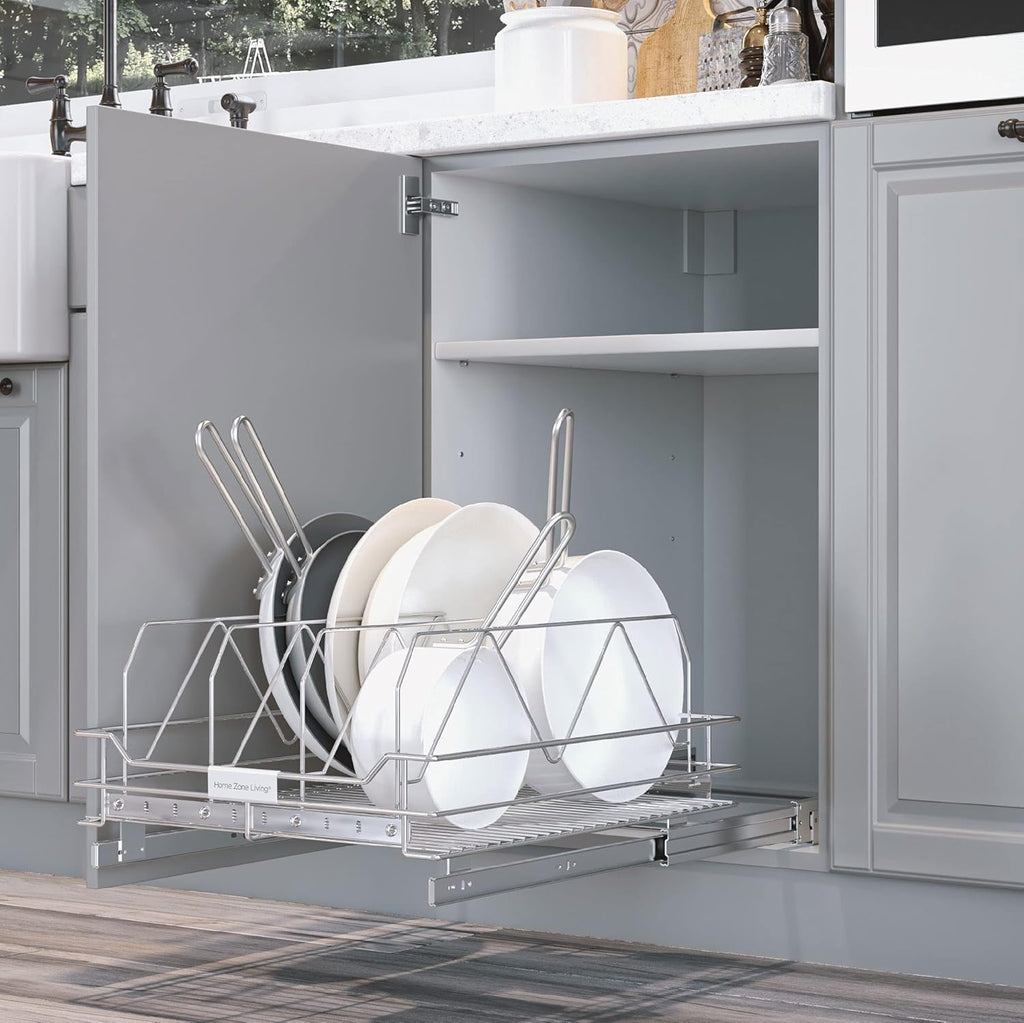 Pull Out Drawer Cabinet Organizer with Slide Out Shelves E701451