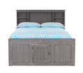 Charcoal Full Bookcase Bed with 12 Drawers F557406