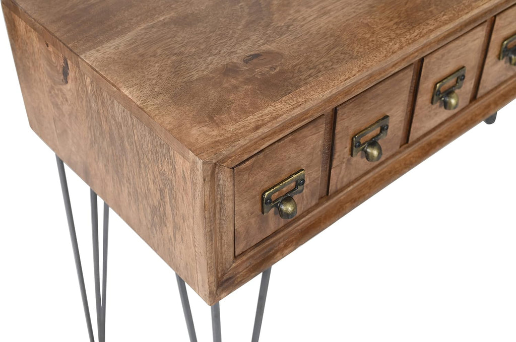 Solid Wood Console Table with Apothecary Drawers Z94658