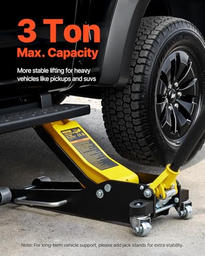 3 Ton Low Profile Aluminum Steel Racing Floor Jack with Dual Pistons Quick Lift Pump B7810