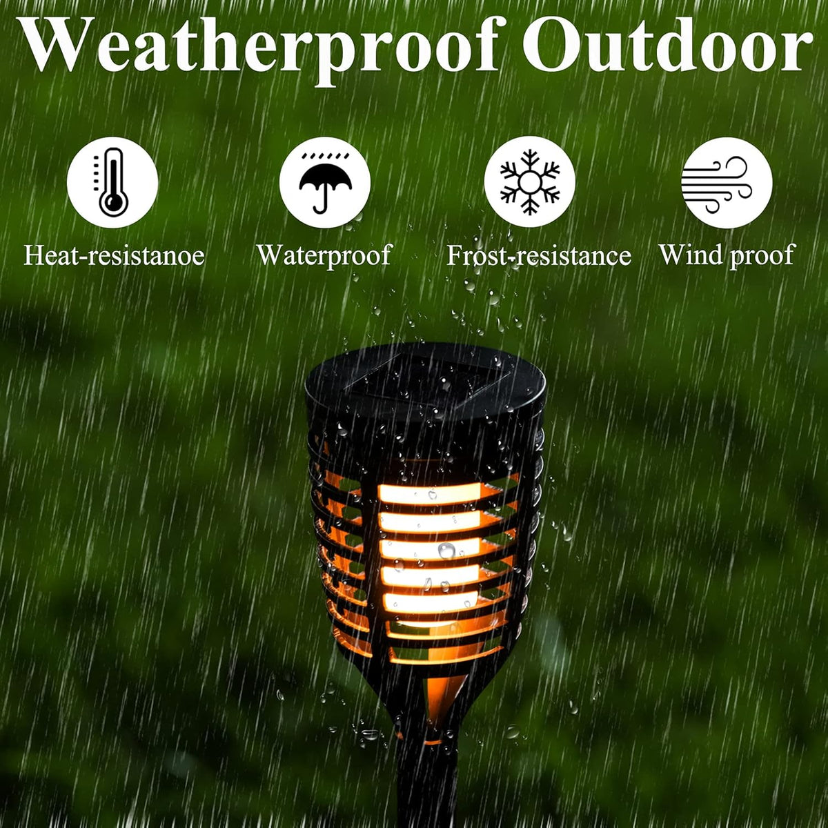 12PK Mini Solar Tiki Torches I3807