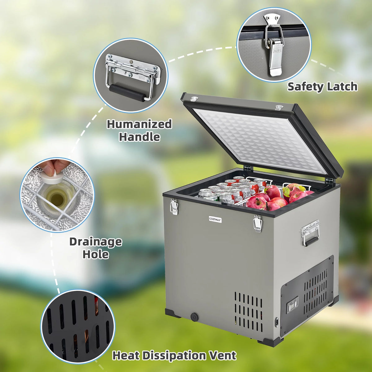 68 Quart Portable Car Refrigerator Freezer I5417
