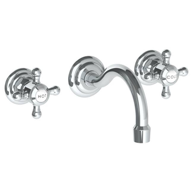 Oil Rubbed Bronze Wall Mounted 3 Hole Lavatory Set with Spout U255