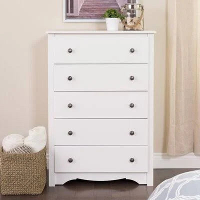 5 Drawer White Chest U53676