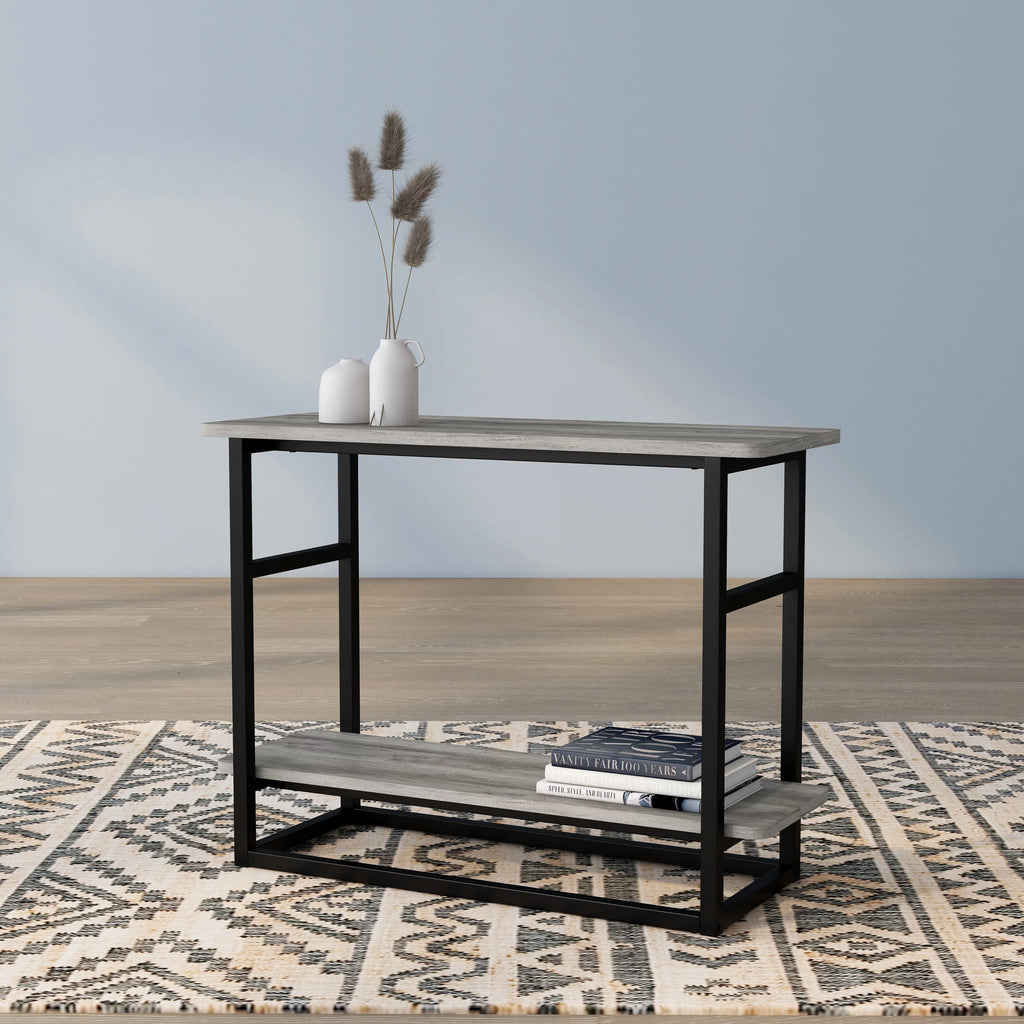 Oak Side Table with Lower Shelf X512533