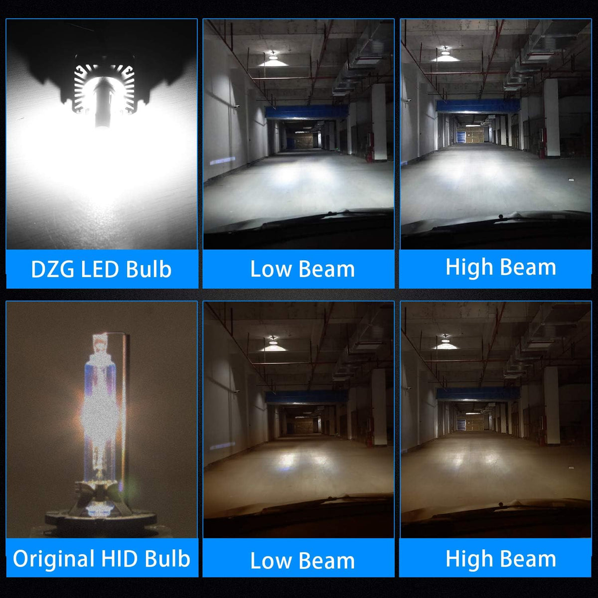 D8S LED Headlights Bulb 25W 6000K 7600LM Conversion Kit 1 Pair Pack of 2 V7371